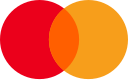 Logo Mastercard gồm hai vòng tròn chồng lên nhau màu đỏ và cam.